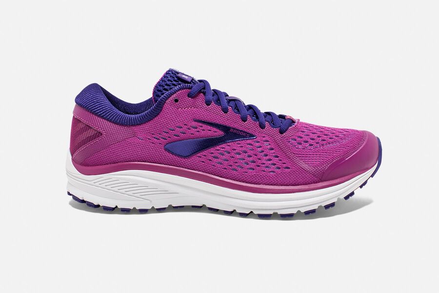 Brooks Aduro 6 Mens UK - Road Running Shoes - Purple/White 574-QTAKRI